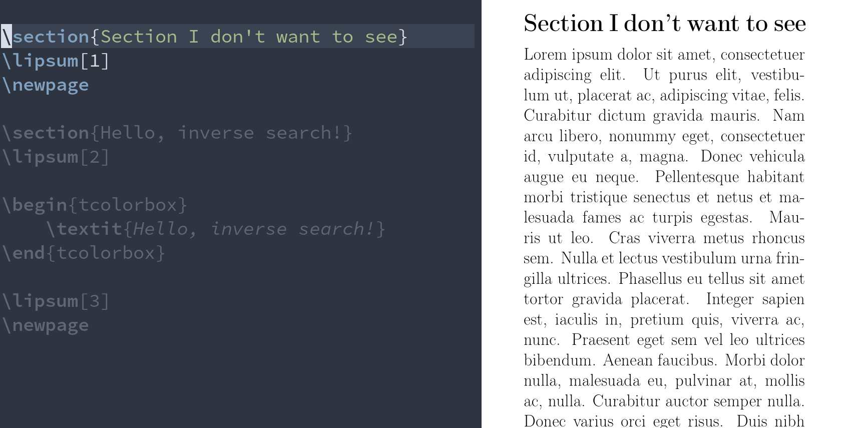 Demonstration of inverse search